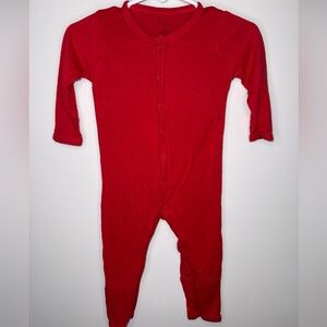 Kyte Button Romper - Cardinal